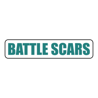 Battle Scars Sticker (Turquoise)